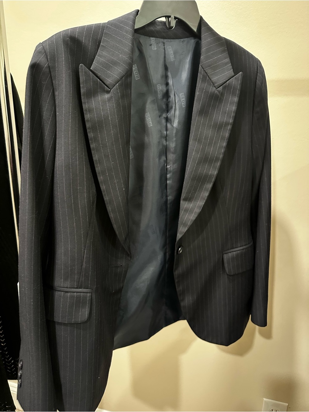 Boss Dark Navy Pinstripe Women's Blazer